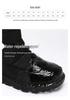 Women's Plus Size Fleece-Lined Winter Boots - Thickened Long, Lightweight Polyurethane, Warm Snow Shoes