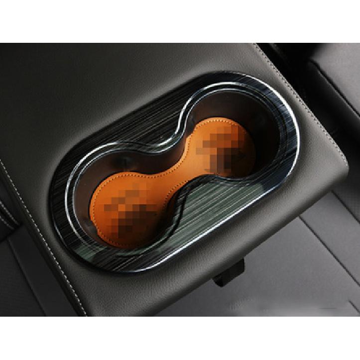 1PCS Titanium 2018- Black Rear Water Cup Panel Frame Trim For Cadillac XT4
