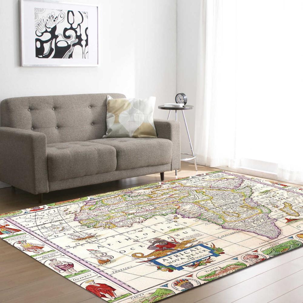 World Map Living Room Carpets Large Boys Bedroom Rug Kids Baby Play Rugs Kitchen Mat Memory Foam Home Decor Bathroom Floormat