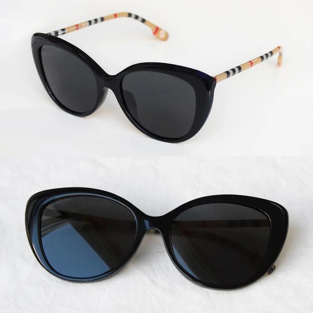 

Burberry Sunglasses B4407-F 3853/87 Lightweight Oversized Check Black Horn-rimmed Burberry Sunglasses B4407-F