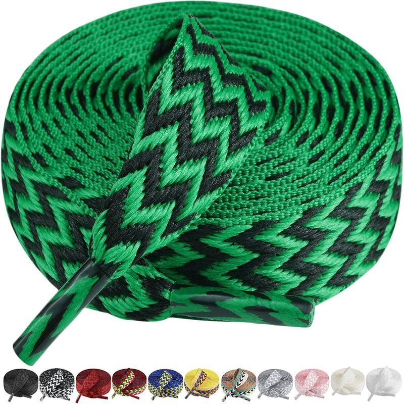Sneaker Shoe Laces 1.5cm Width Thick Flat Shoelaces for Basketball Tennis Sports Shoes Shoelace Wavy Bread Rope Shoes Strings