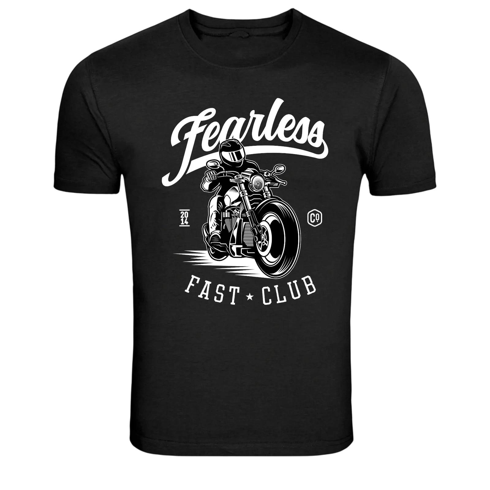 Смелый Быстрый Клуб Винтажный Мотоциклист Графическая Футболка M