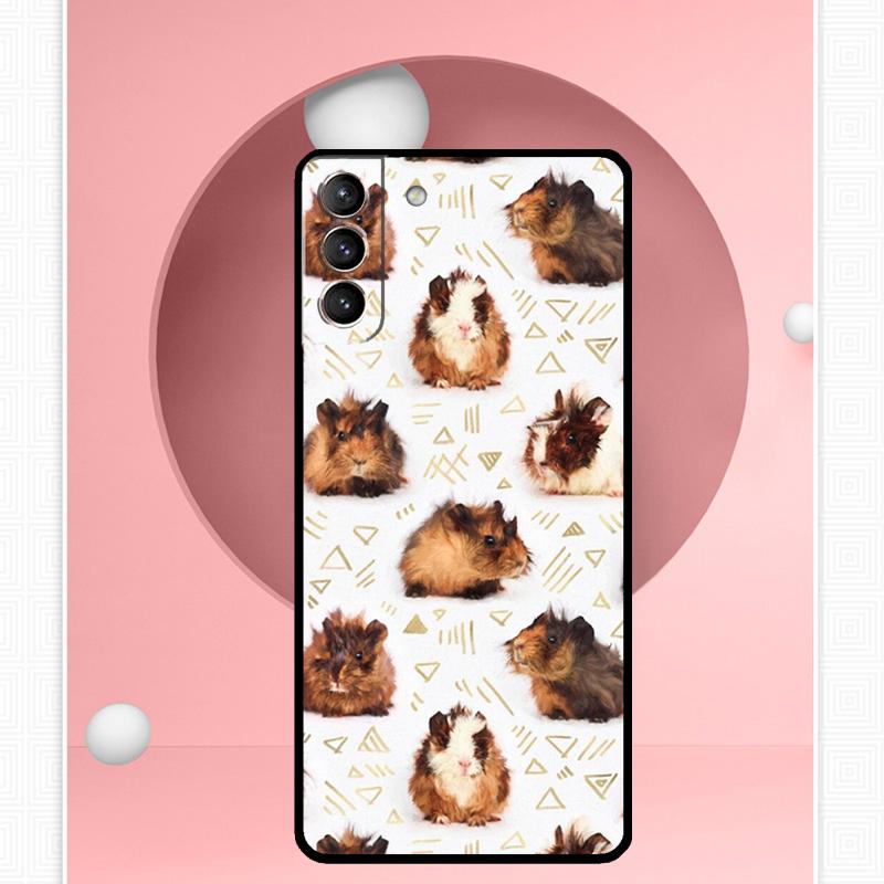 Cute Cartoon Guinea Pig Case For Samsung Galaxy S25 Ultra S25 FE S20 S21 S22 S23 Plus S9 S10 S24 Ultra Cover Funda