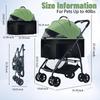 3-in-1 Pet Dog Stroller, Dog Wagon with Removable Carrier, Cat Stroller for Medium Dogs Up To 55lbs, Easy Foldable Pet Stroller