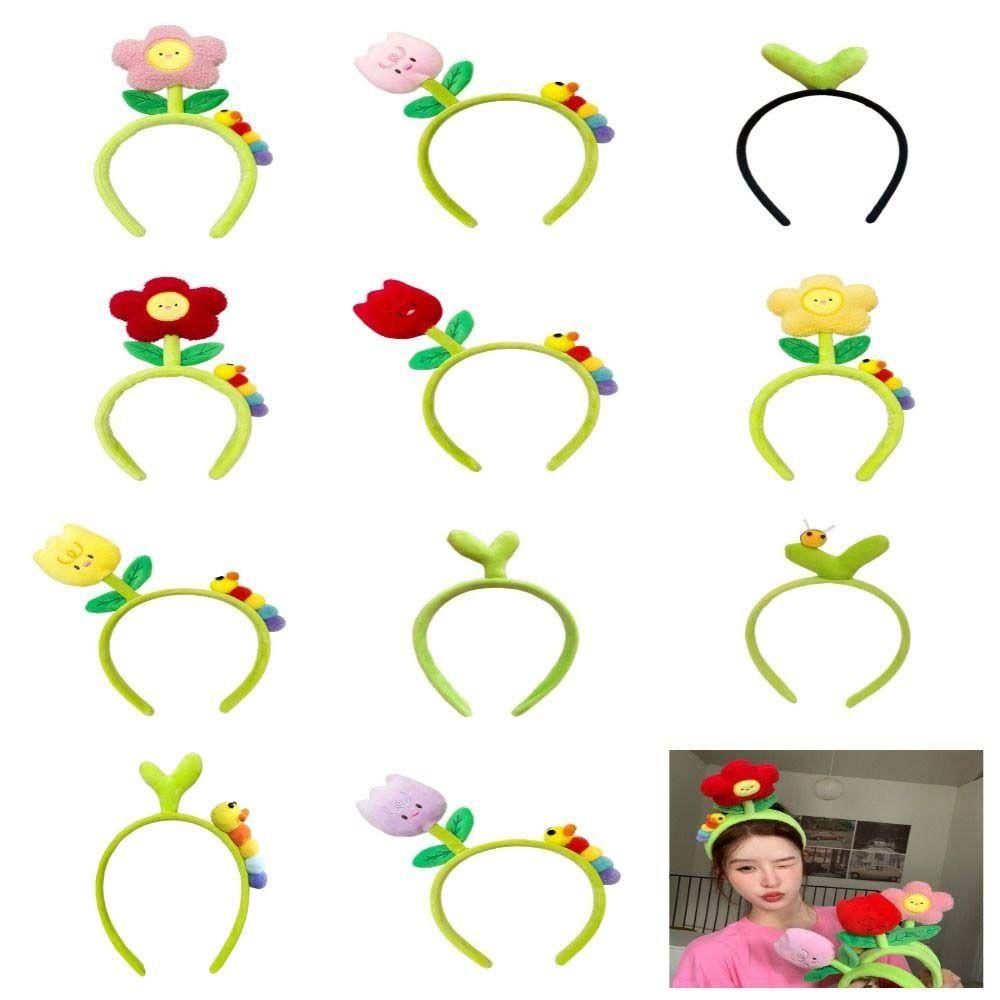 Cartoon Plush Flower Hair Hoop Tulip Flowers Headband Floral   Photograph
