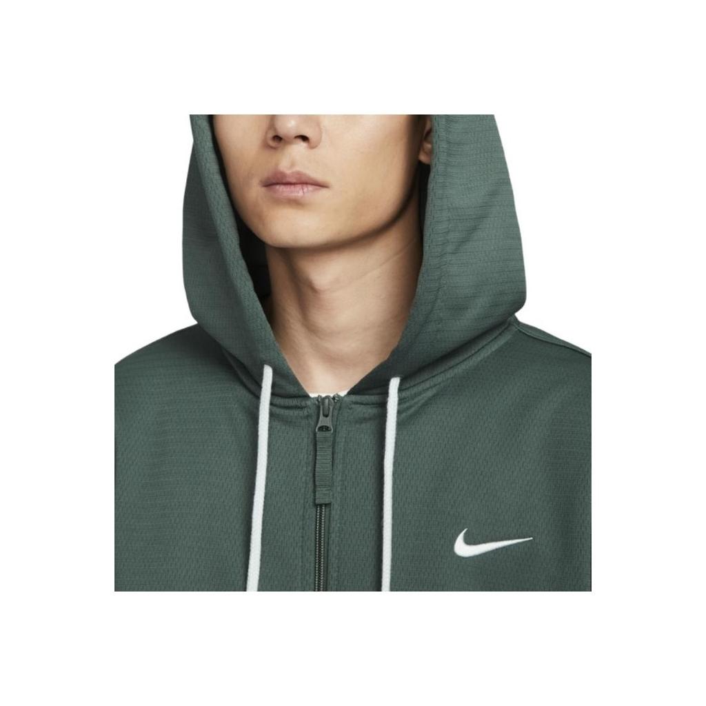Nike Therma-Fit Jednobarevná Mikina s Kapucí na Zip Ležérní Dlouhý Rukáv Pánská mikina Zelená FB7116-338