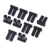 10Pcs LC Dust Caps SFP XFP SFP+ Fiber Optic Optical Transceiver Module Duplex LC Black Rubber Anti-Dust Covers Protectors Guards