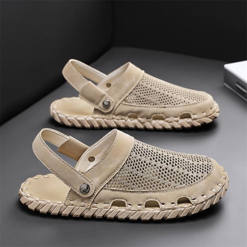 Fashion Hot Sale Brand Men Sandals Casual Shoes Lightweight Shoe for Summer Beach Handmade Soft Bottom Fly Woven Casual Cool