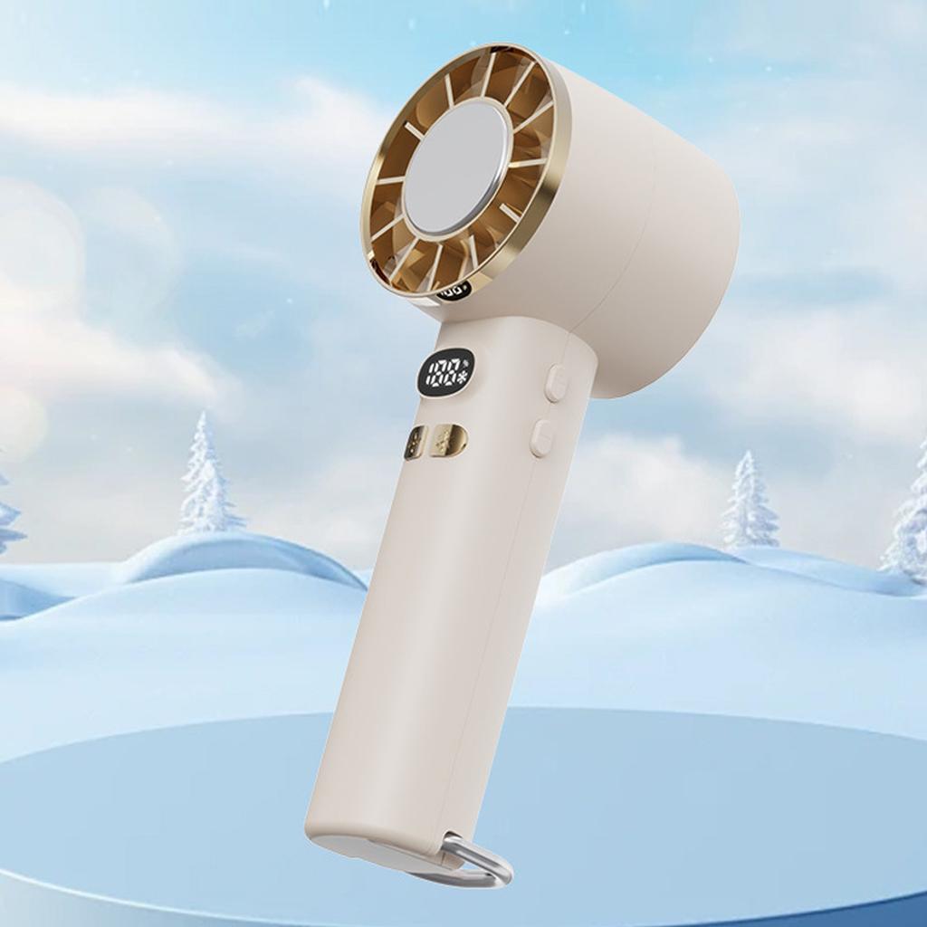 Portable Handheld Fan Low Noise Multi Speed Adjustment Ice Refrigeration Technology Handheld Cooling Fan for Outdoor
