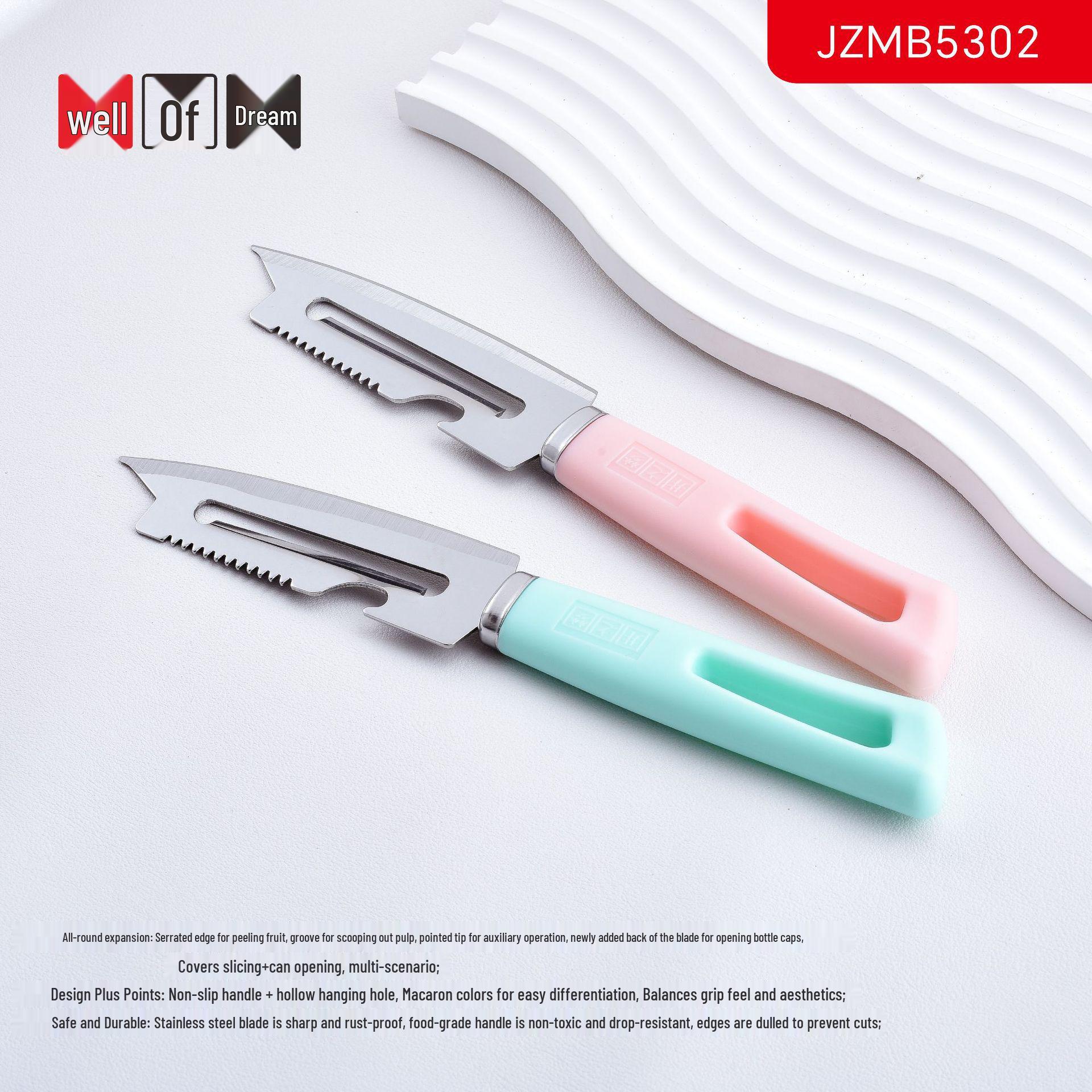 Jindajing Multi-functional Melon & Fruit Peeler - Stainless Steel Peeling Knife & Scraper No accessory