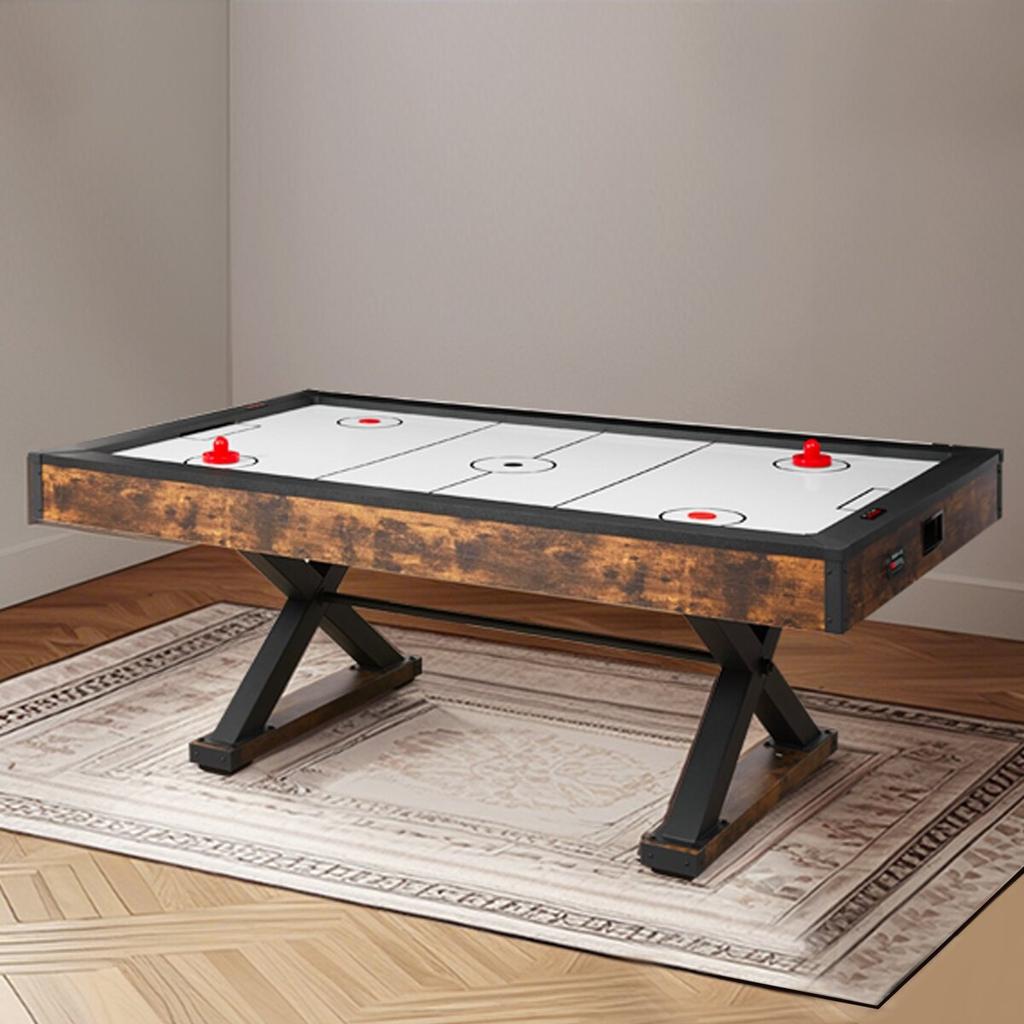 214 cm Air Hockey Table Air Powered Arcade Table Electronic Scorer Pushers