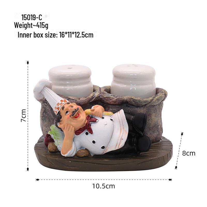 

Креативный шеф-повар, украшение из смолы, бутылка для перца E12-15019-C