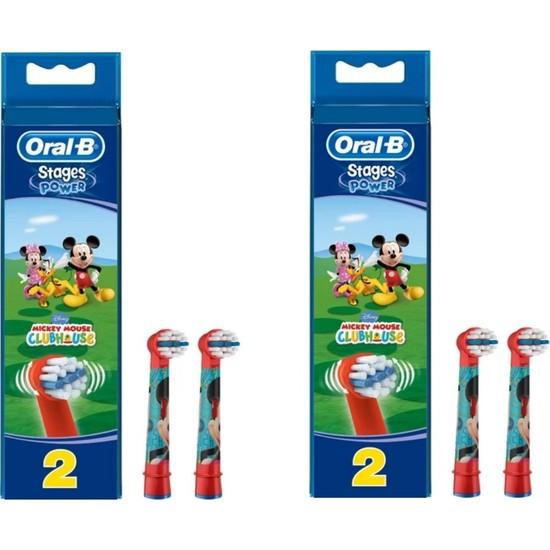 

Сменная насадка для зубных щеток Oral-B Stages для детей с Микки Маусом, 4 шт.