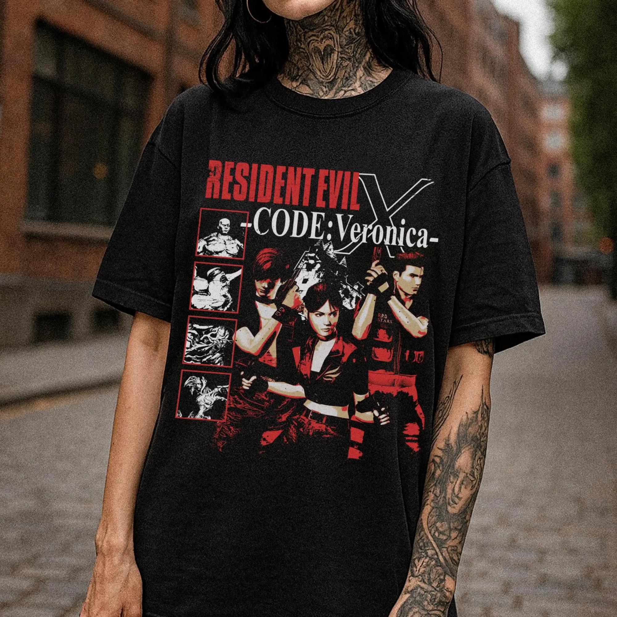 

Resident Evil Code Veronica Printed Womens Tshirt SpringSummer Fashion Trend Pure Cotton Top Neutral Short Sleeve Tshirt M