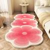 Minimalist Flower Faux Cashmere Throw Blanket Sofa Table Area Rug Durable Stain Resistant Home Living Room Window Seat Blanket Carpet