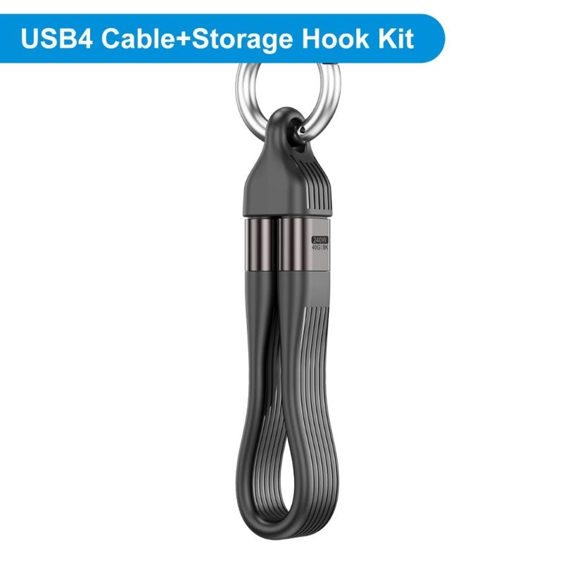 USB4 Charging Cable with PD240W Super Fast Charging and 40Gbps Speed 8K Video Transmission