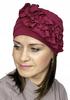Ready-made Malwina Wine-colored Turban Hat for Head Even After Chemotherapy