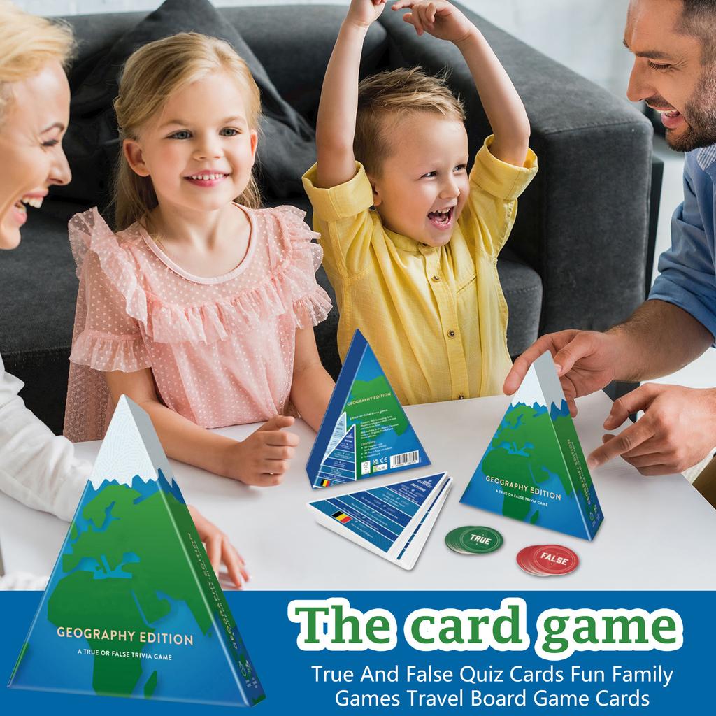 True And False Quiz Cards Fun Family Games Travel Board Game Cards