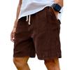 Pantalones Cortos Casuales de Moda para Hombre con Logo Bordado Vintage y Cordón de Pana