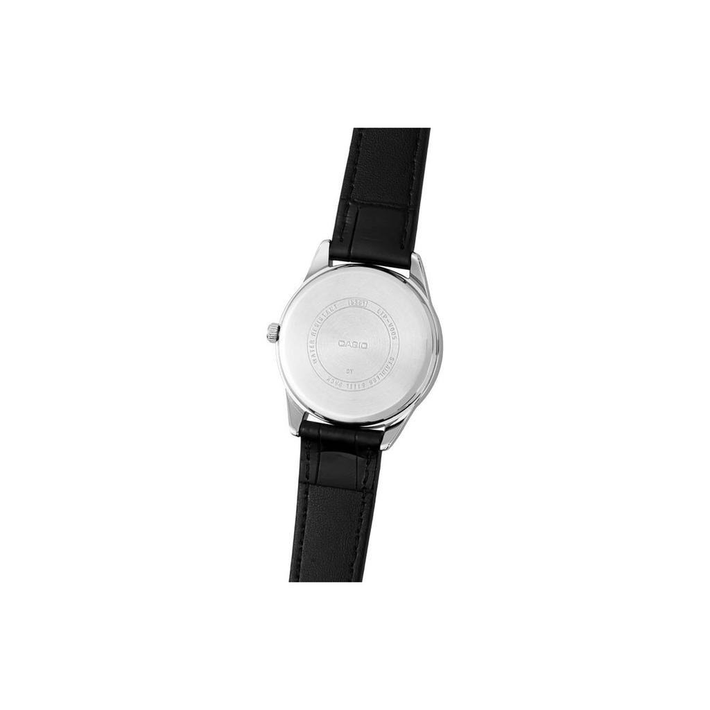 Casio Standard Series Versatile Classic Elegant Small Dial Waterproof Watch Quartz Movement Leather Strap Women watches Silver LTP-V005L-7B