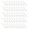50pcs Cosmetic Spoon Massaging Reusable Cosmetic Spoon Spatula White for Cream Nail Glue White