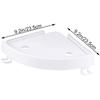 Strong Suction Corner Shelf with Hooks Space-Saving Triangle Storage Rack for Bathroom and Kitchen Load Capacity Easy Installation White