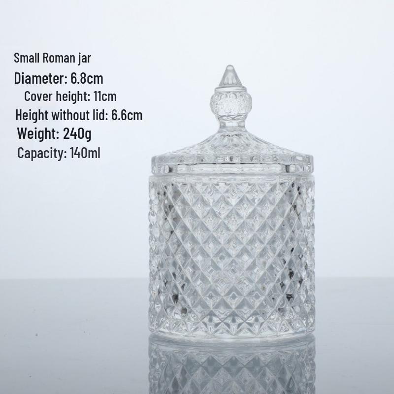 Creative Soy Candle In Glass Jar with Lid - Small Yurt Incense Holder