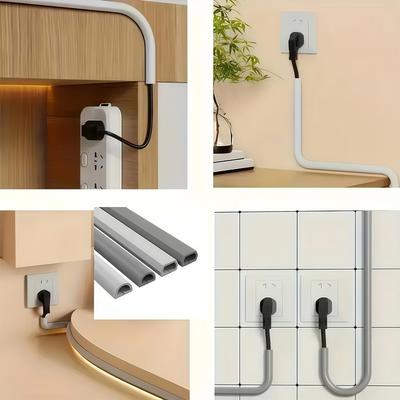 PVC Cable Sleeve Anti Crush Cord Cover Protector Duct for Wiring Cover Suitable for Office Warehouse and Indoor Use