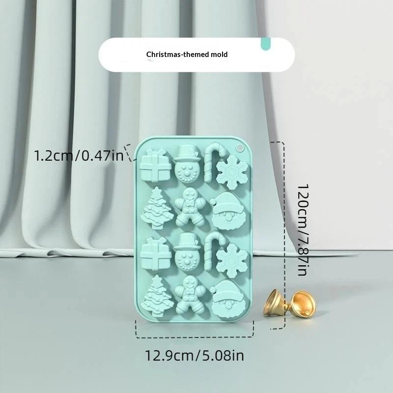 Christmas Silicone Chocolate Molds Candy Baking Moulds Handmade Snowflake Snowman Xmas Tree Gingerbread Man Santa Claus Mold