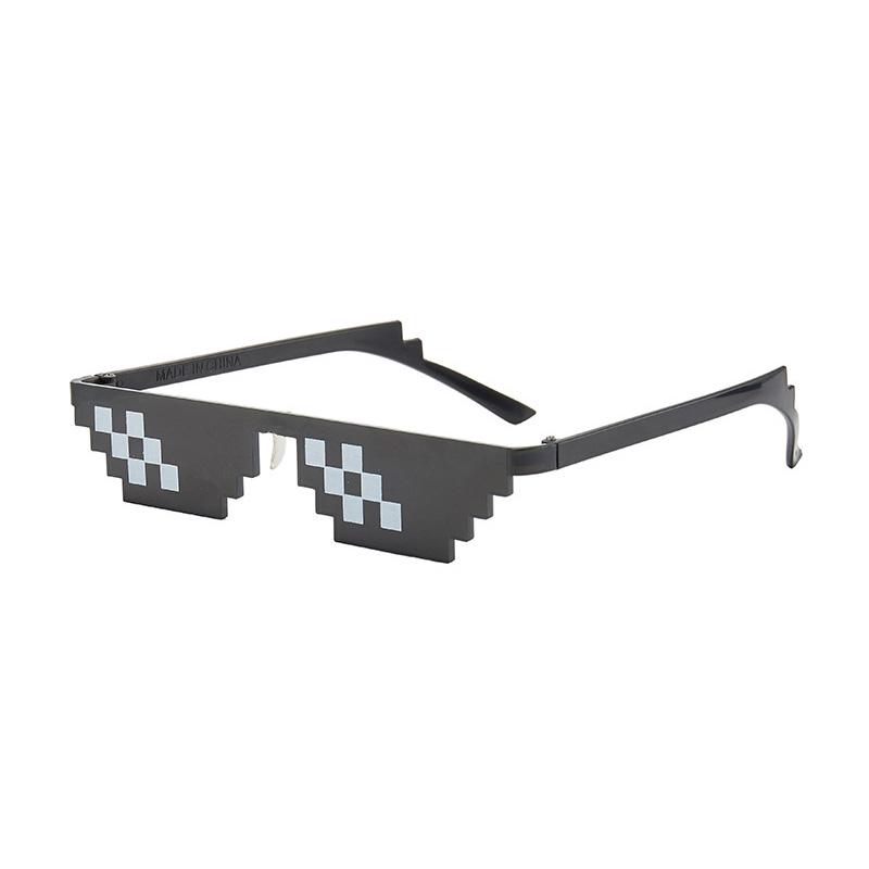 RMM brand Cool fashion unisex Punk Sunglasses square Individuality mosaic sunglasses code pixel glasses for women men
