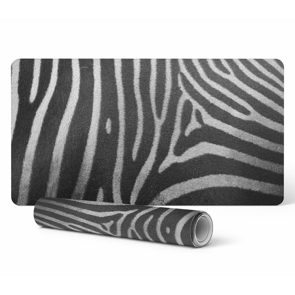 Modern Desk Pad with Original Zebra Stripes Print 90x45 Cm