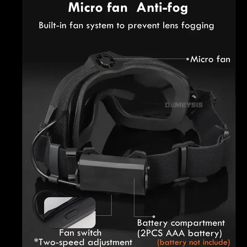 Tactical Goggles Anti Fog UV Protection Paintball Airsoft Glasses Windproof Motorcycle Shooting Cs Wargame Eyewears