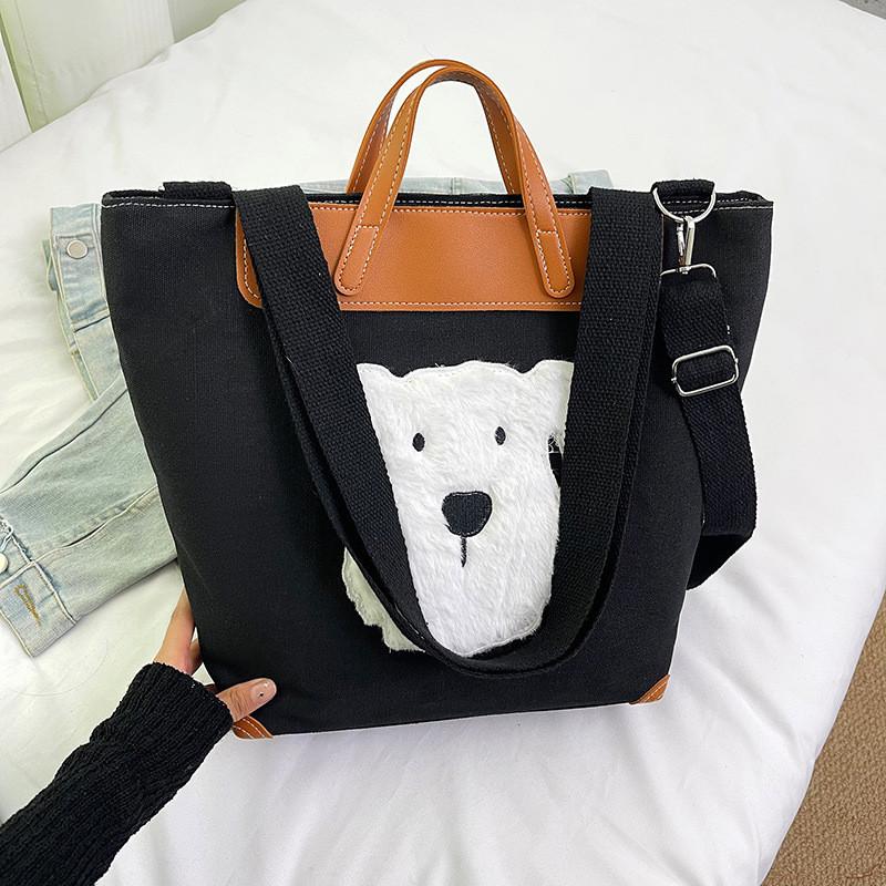 Trendy Street Style Canvas Tote Backpack Comfortable Commuter Bag For Everyday Use