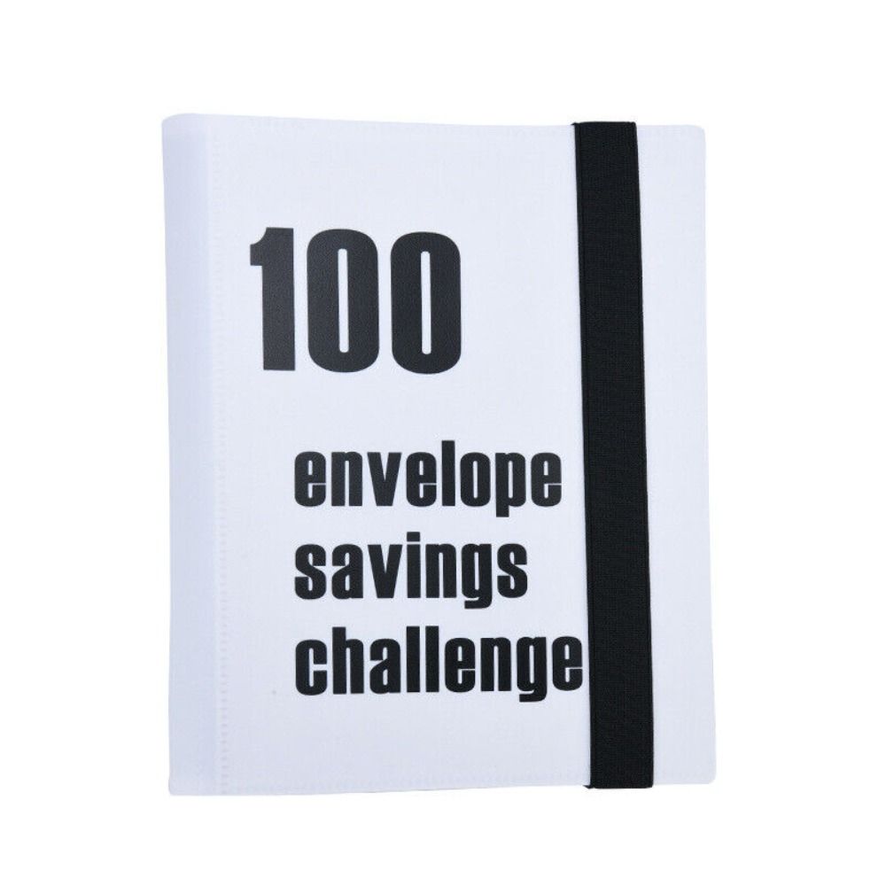 

PP Budget Binder Savings Savings Challenge Book Portable Envelope Binder білий