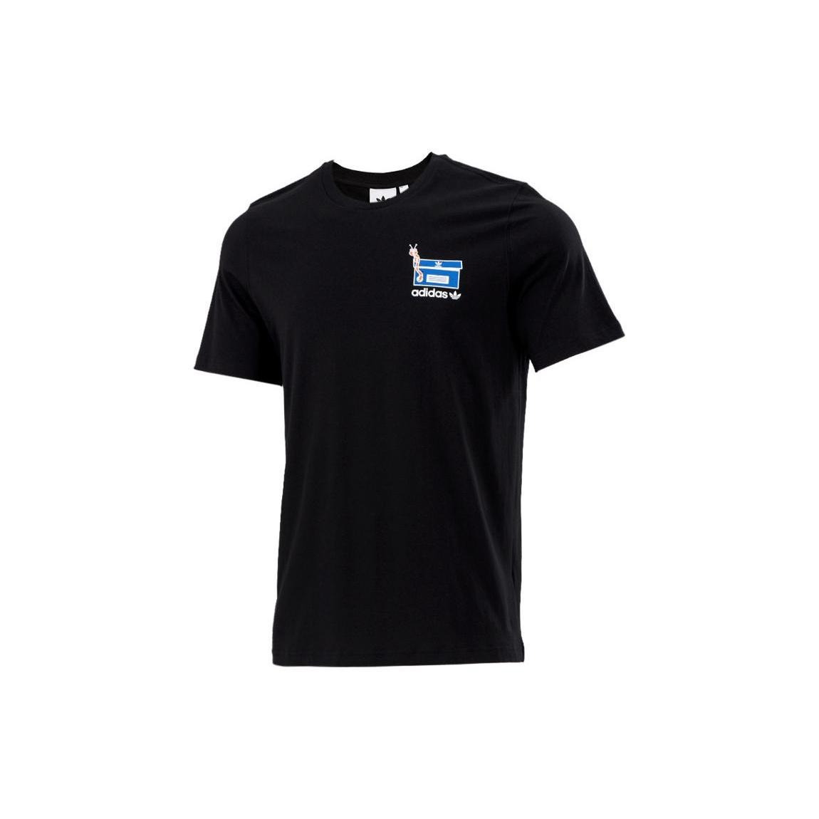 adidas Worm Chest Print T-Shirt Black Men s GN2148 L