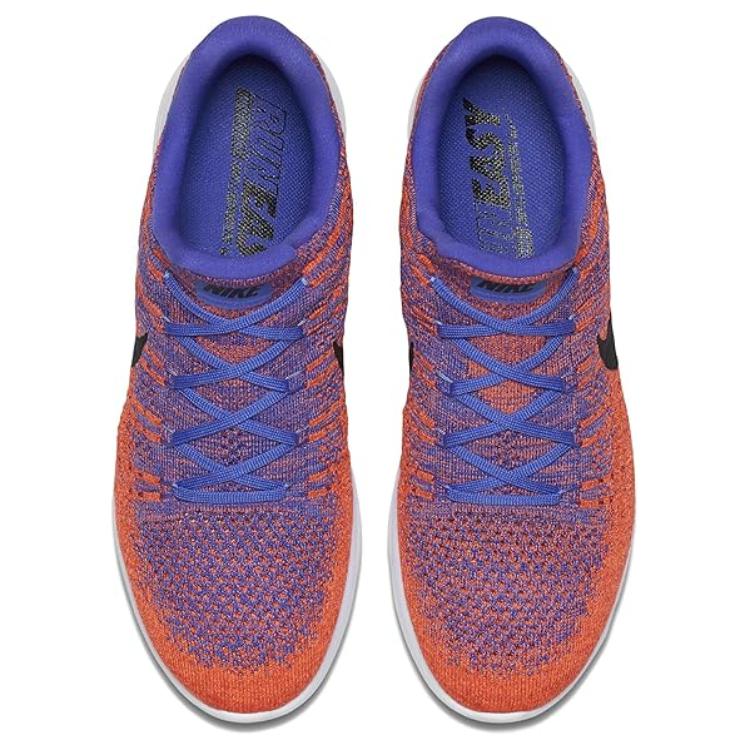 Nike LunarEpic Flyknit 2 Trendy Sports Non-Slip Wear-Resistant Low-Top Casual Running Shoes Men sneaker Orange Blue 863779-401