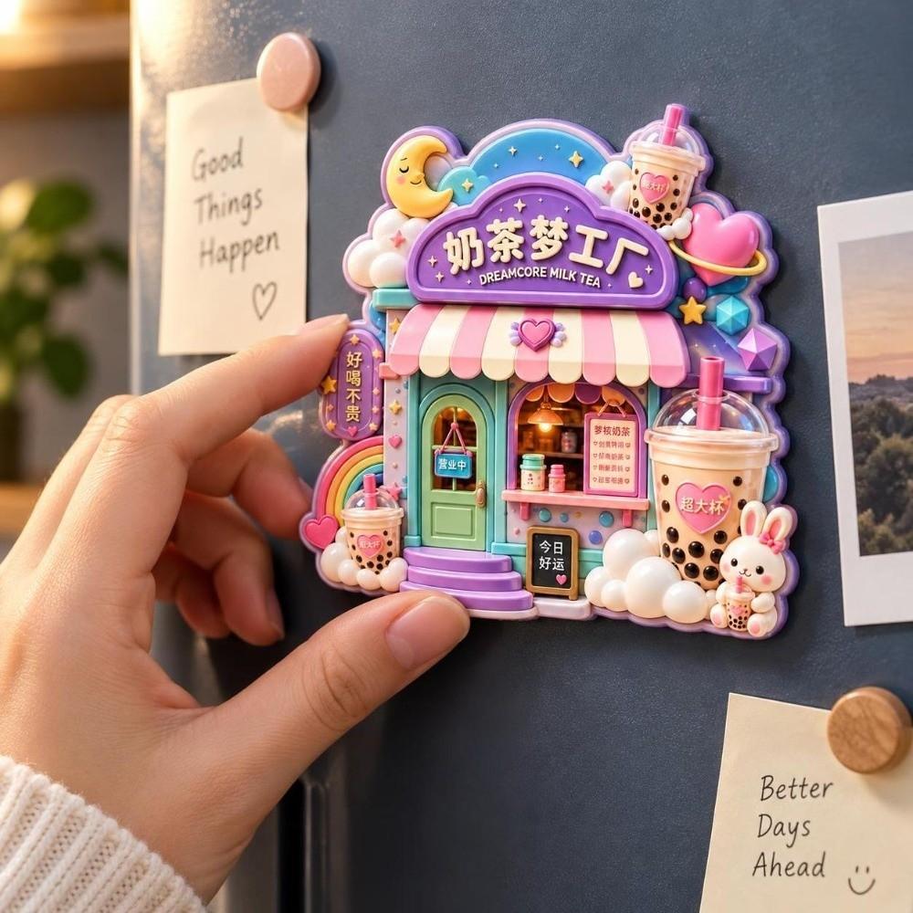 3D Relief Fridge Magnet Cartoon Pattern 3D Refrigerator Stickers  Kitchen Decor