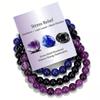 3 Pcs Natural Stone Bracelet Set for Women Self Healing Emotional Stretch 8mm Beaded Extendable Stackable Bracelet Set, Birthday Gift, Fashion Jewelry