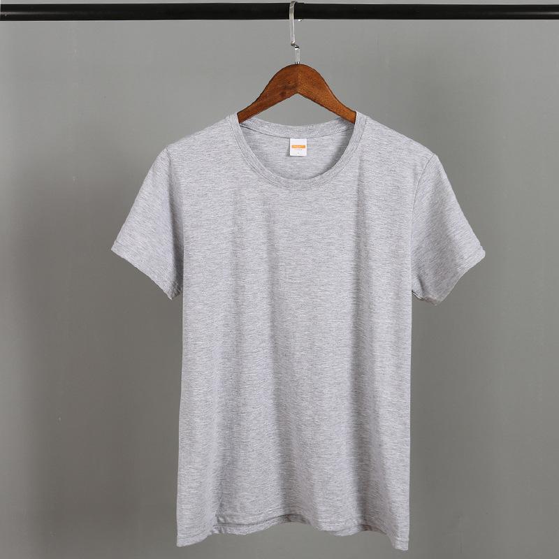Men's Casual Solid Color Short Sleeve T-Shirt - Polyester Silk Cotton Blend