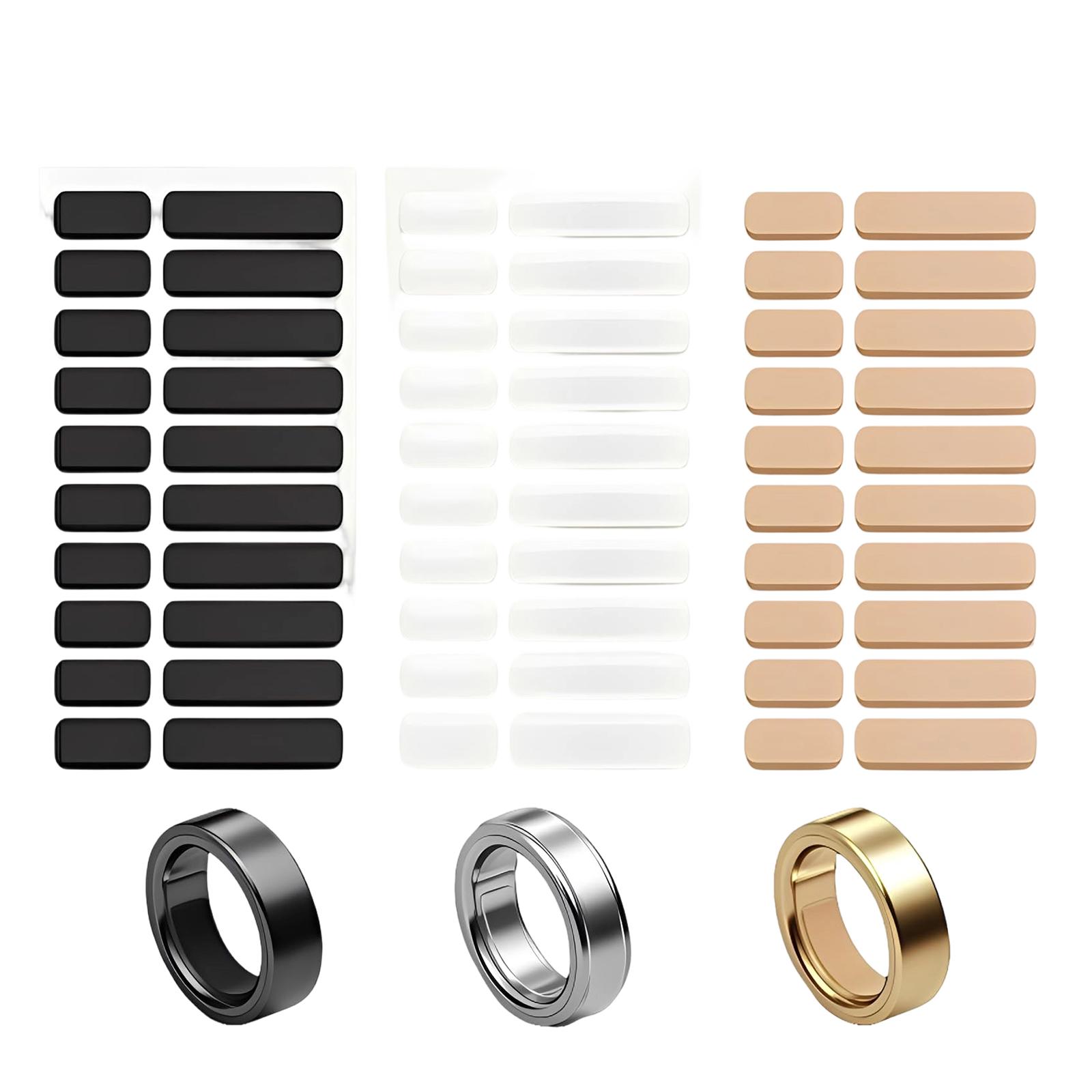 Smart Ring Size Adjuster,Compatible With Ring Spacer,Ring Adjuster Compatible With Comfortable For Loose Rings.(Black++Skin) One Size белый