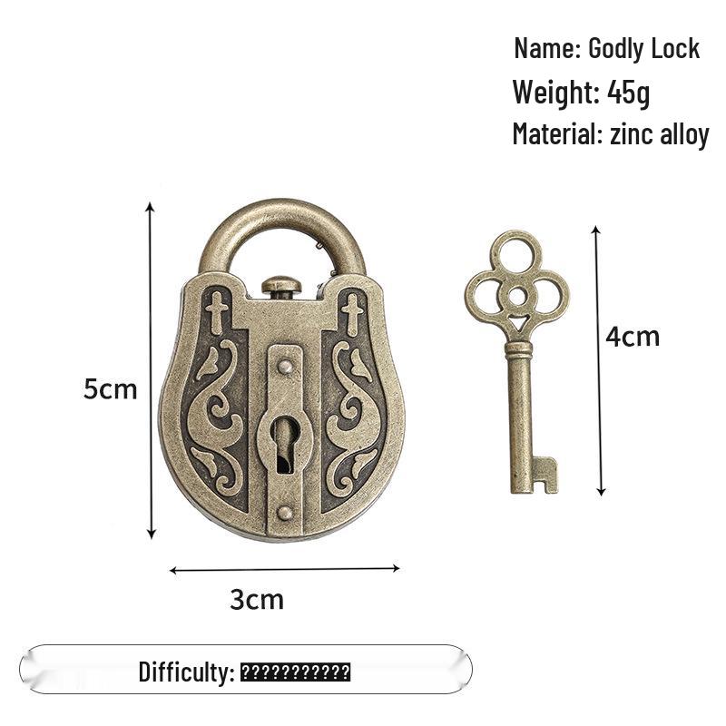 Zinc Alloy Kongming Puzzle Lock: Disentanglement Ring Educational Toy