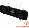 Doppel-USB-Buchsen-Ladegerät + LED-Voltmeter + 12V / 24V Stromsteckdose 3 in 1 Multifunktions-Drei-Loch-Panel für LKW Anhänger Boot Wohnwagen Wohnmobil