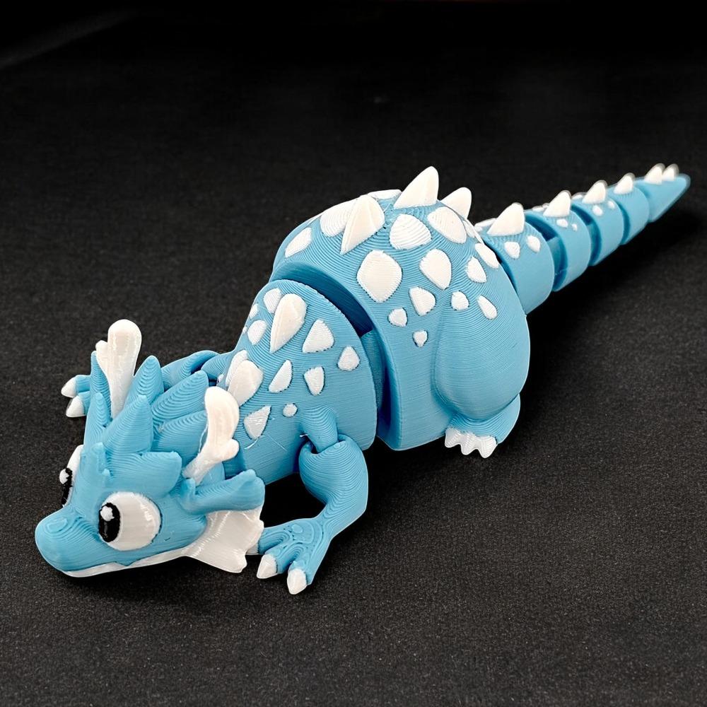 Figurine Frost Dragon Mobile Toy Cartoon 3D Printing Frost Dragon  Toy