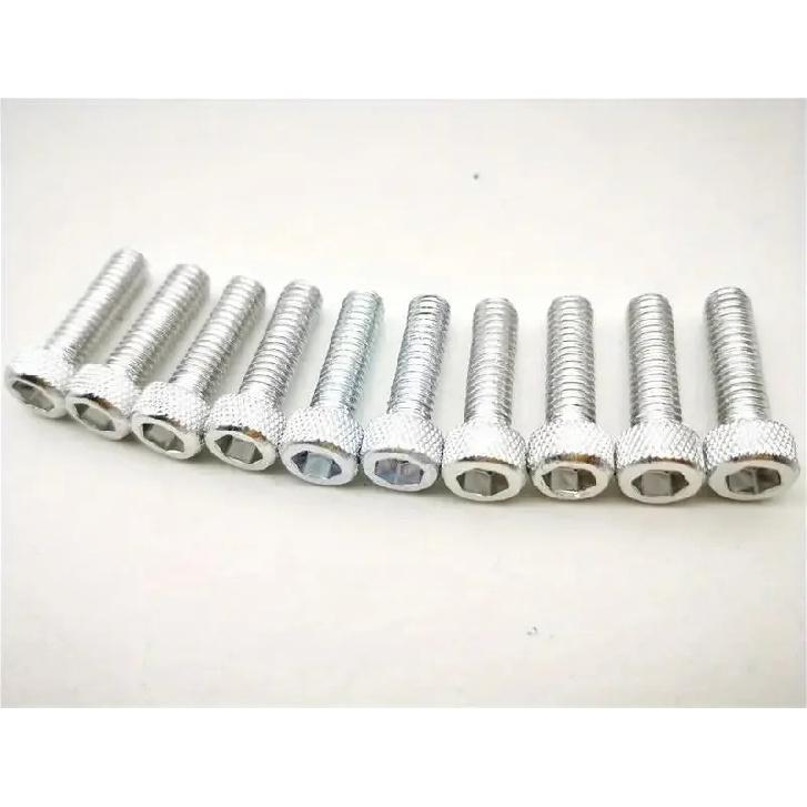 10pcs Vibrant Aluminum Alloy Screws for Scooters & Motorcycles - Durable Modification Accessories серебряный