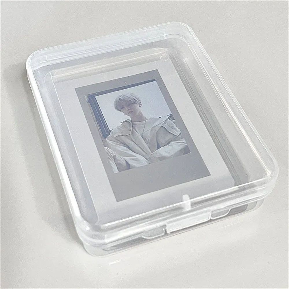Transparent Photocard Storage Box Dustproof Flip Storage Box Card Storage Case Desktop
