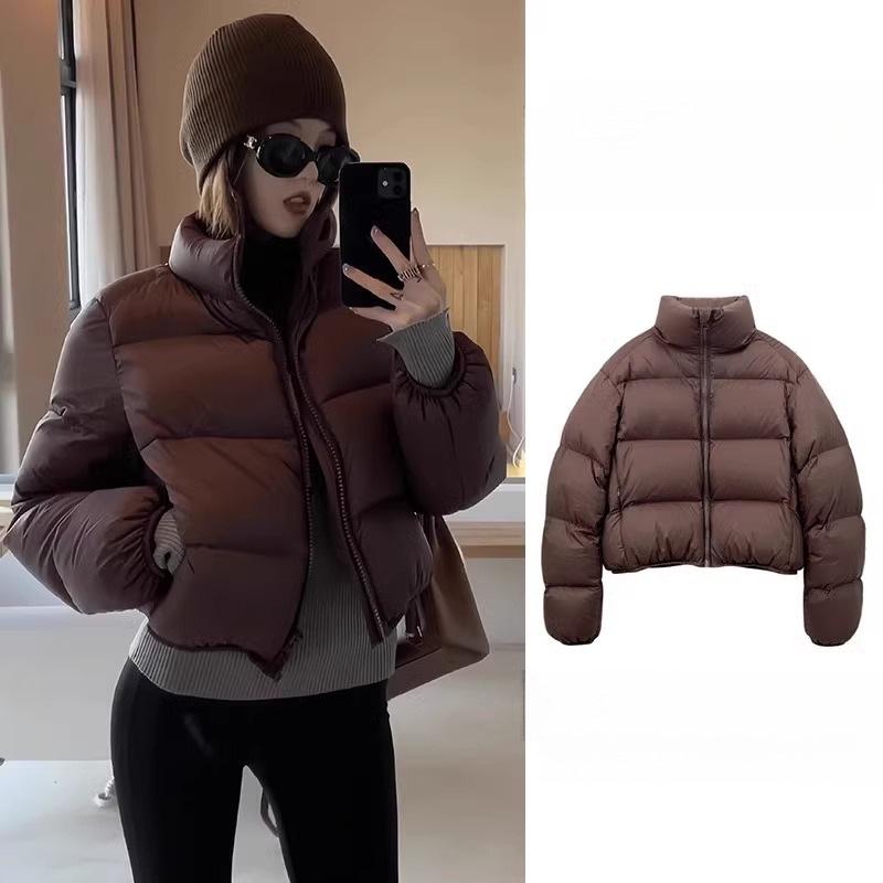 

2025 Kendall Petite Пуховик - Короткий воротник-стойка, Утолщенный стиль хлеб S 45-58kg коричневый