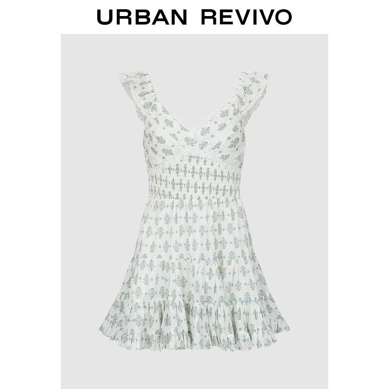 UR2026 Women s Floral Lace Slim-fit Mini Dress M