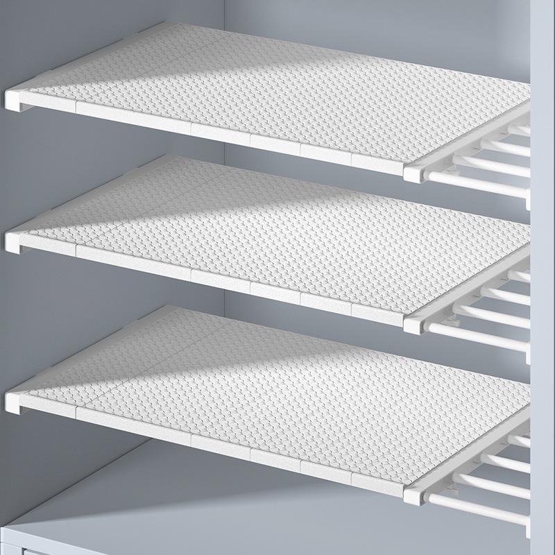 

Retractable No-Drill Storage Rack for Kitchen & Bathroom Mini Shelf Length 23-30cm (Width 10cm) чистый белый