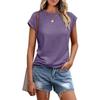 2026 Summer Women's Solid Color Round-neck Short-sleeved T-shirt