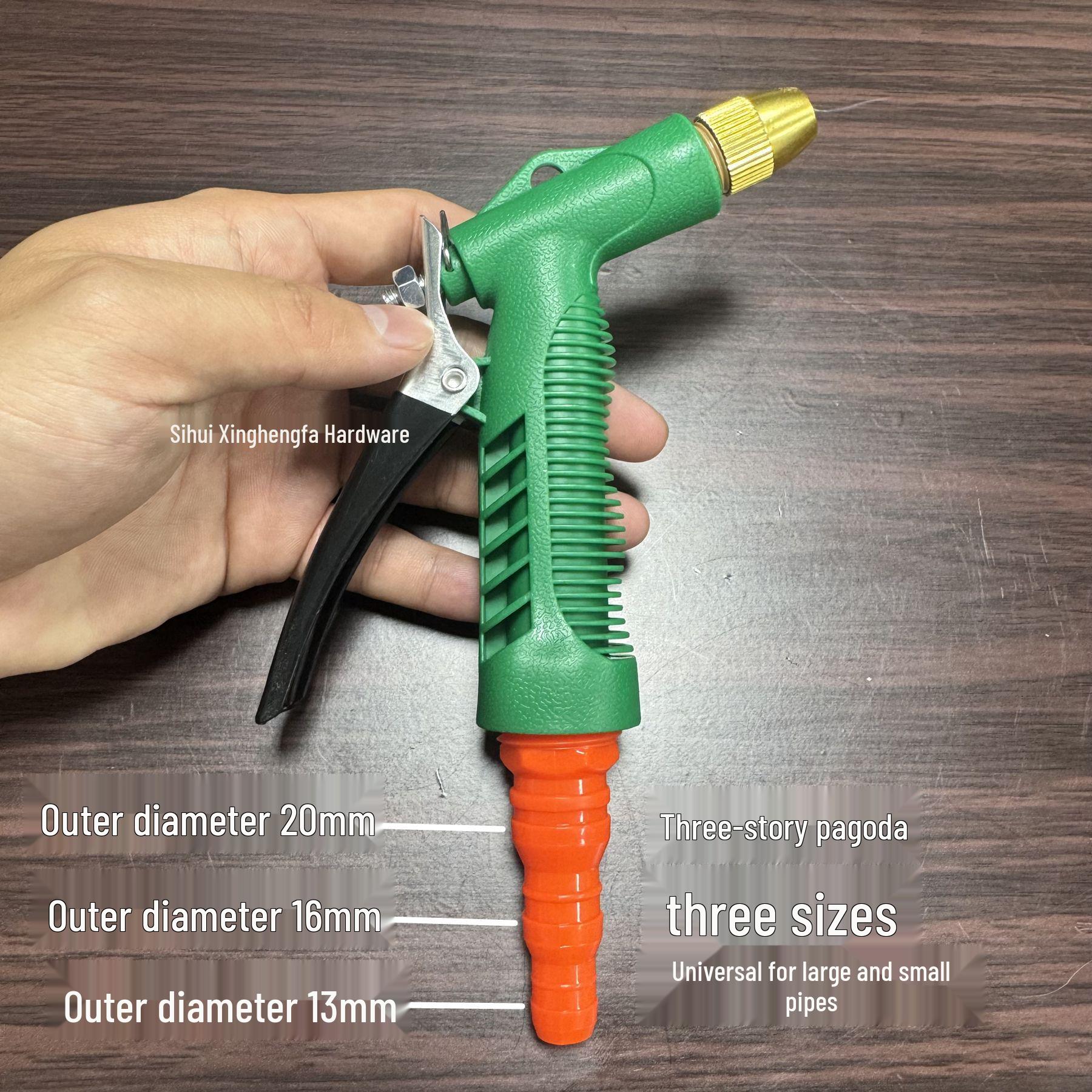 Versatile Water Spray Nozzle: Car Wash, Garden Watering, Vegetable Spraying, Floor & Balcony Cleaning with Soft Hose Connector